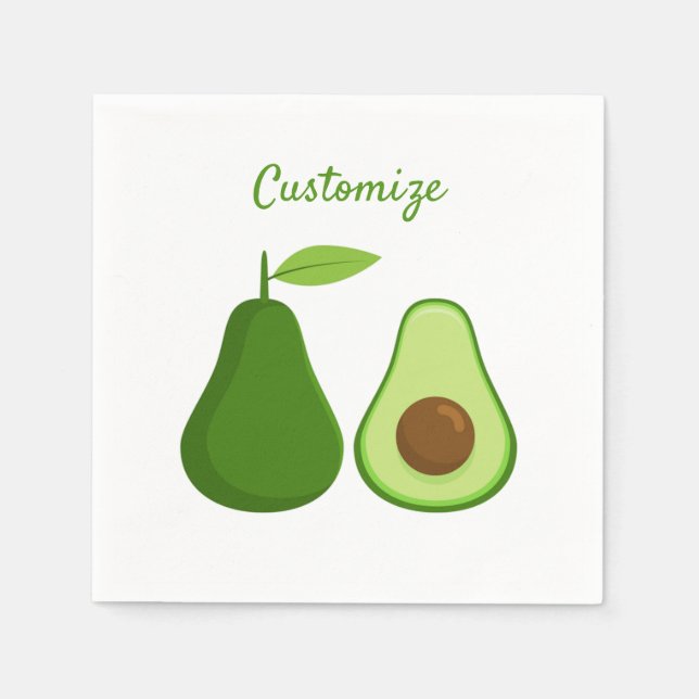 Avocado Lover Design Thunder_Cove Napkins (Front)