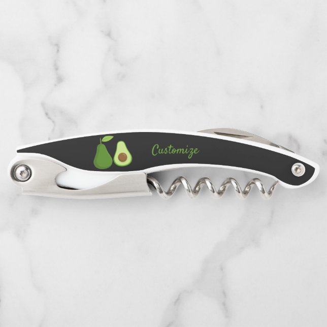 Avocado Lover Design Thunder_Cove Waiter's Corkscrew (Front)