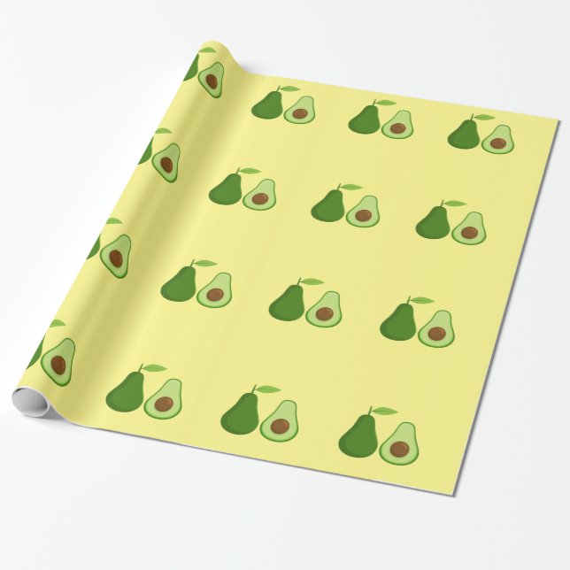 Avocado Lover Design Thunder_Cove Wrapping Paper (Unrolled)
