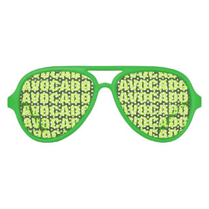 Avocado lover party shades. Funny green sunglasses