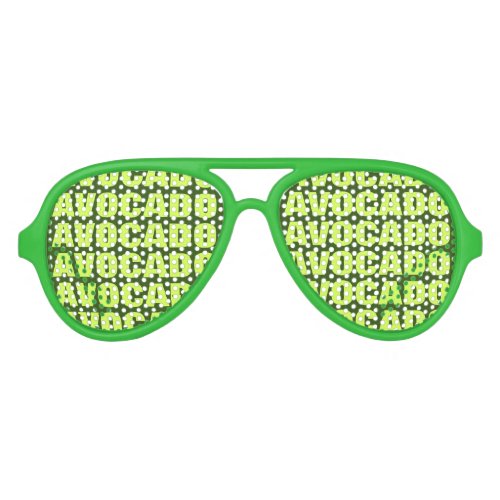 Avocado lover party shades Funny green sunglasses