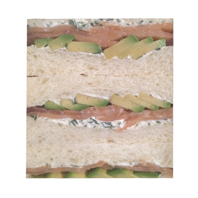 Avocado & Lox sandwich Notepad (Front)