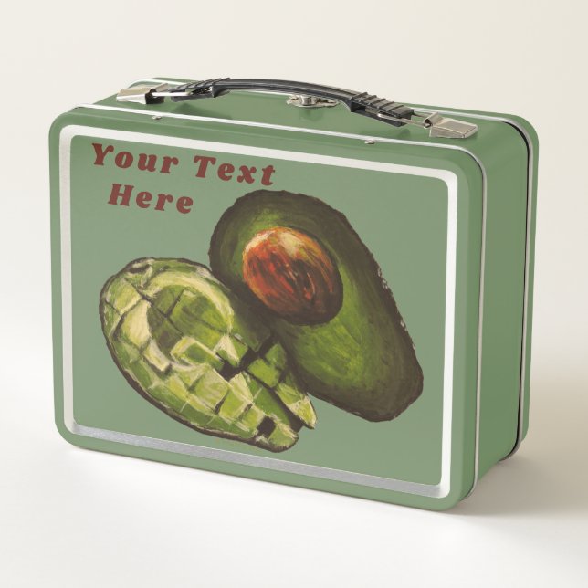 Avocado Lunch Box - Optional Personalization (Back)