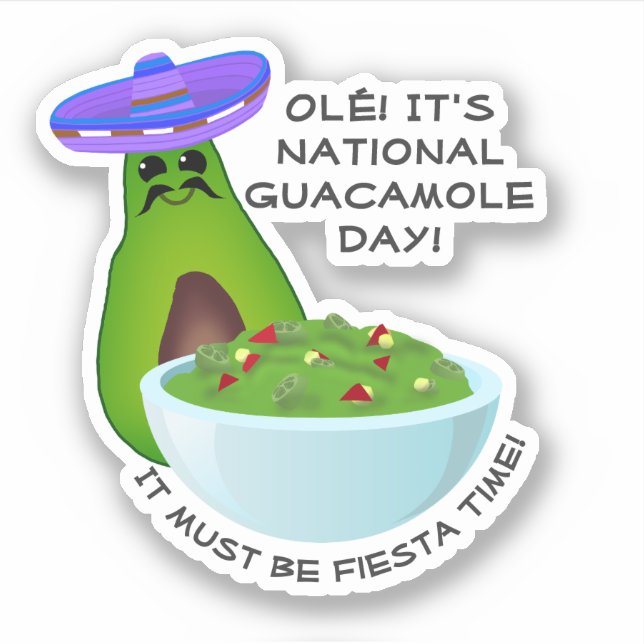 Avocado Man and Guacamole  Sticker (Front)