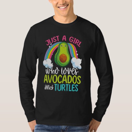 Avocado Ocean Animal  Girls Women Turtle T_Shirt