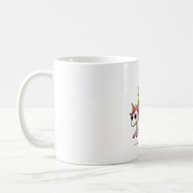 Avocado on unicorn  coffee mug (Left)