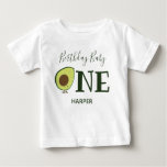 Avocado One 1st First Birthday Baby T-shirt at Zazzle