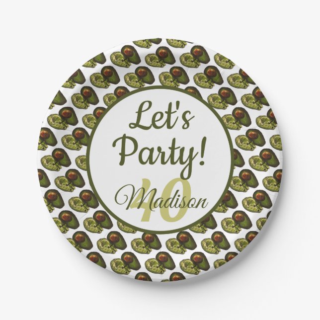 Avocado Paper Plates (Front)