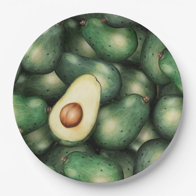 Avocado Paper Plates (Front)