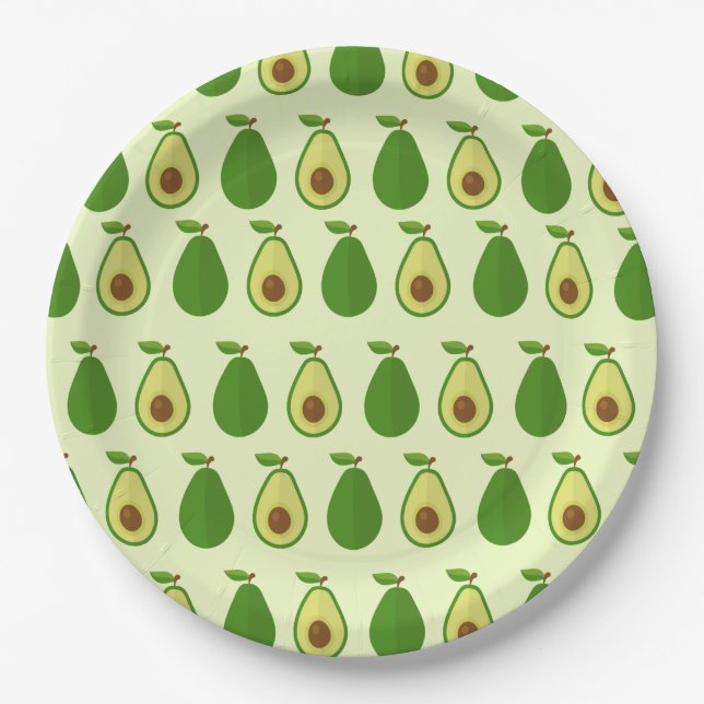 Avocado Party 9" Plates (Front)