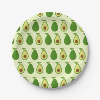 Avocado Party Plates 7"