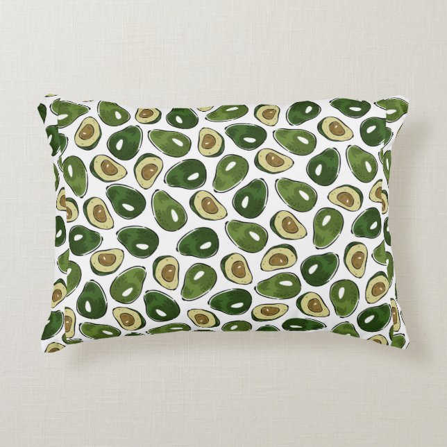 Avocado pattern accent pillow (Front)