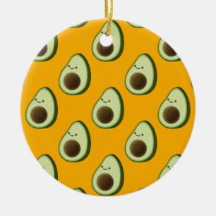 Avocado Pattern Ceramic Ornament