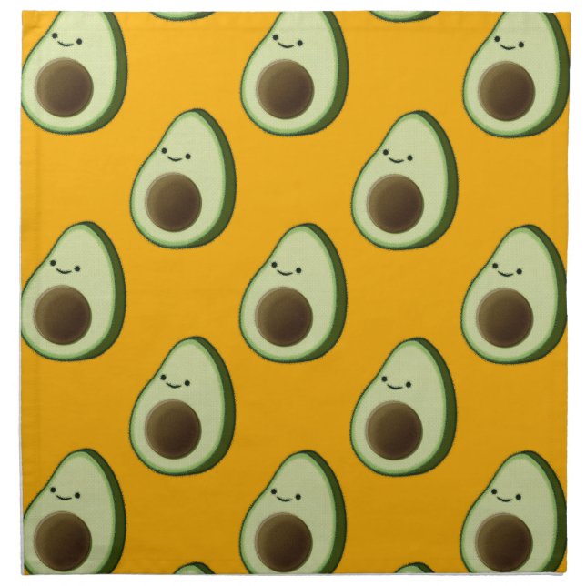 Avocado Pattern Cloth Napkin (Front)