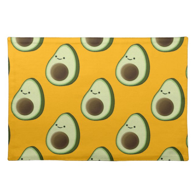 Avocado Pattern Cloth Placemat (Front)
