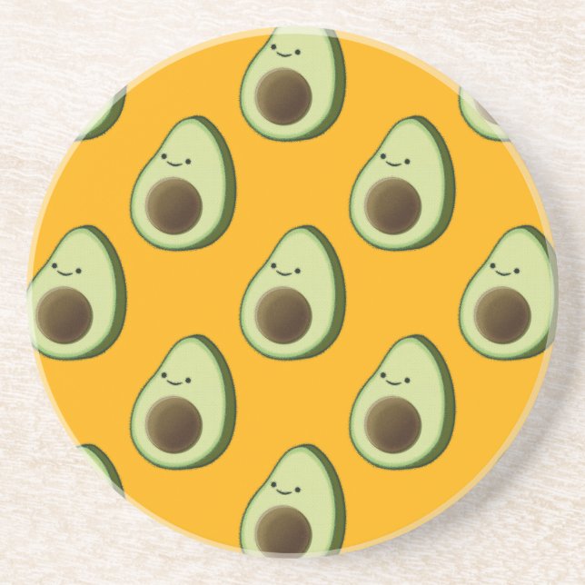 Avocado Pattern Coaster (Front)