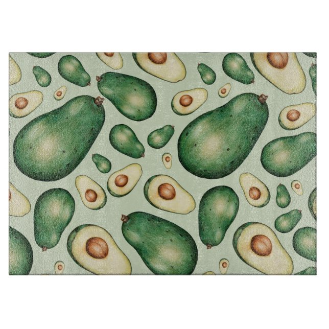 Avocado Pattern Cutting Board (Front)