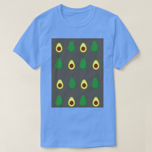 Avocado pattern dark gray T-Shirt (Design Front)