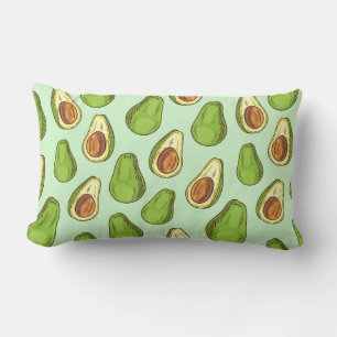 Avocado Pattern Lumbar Pillow