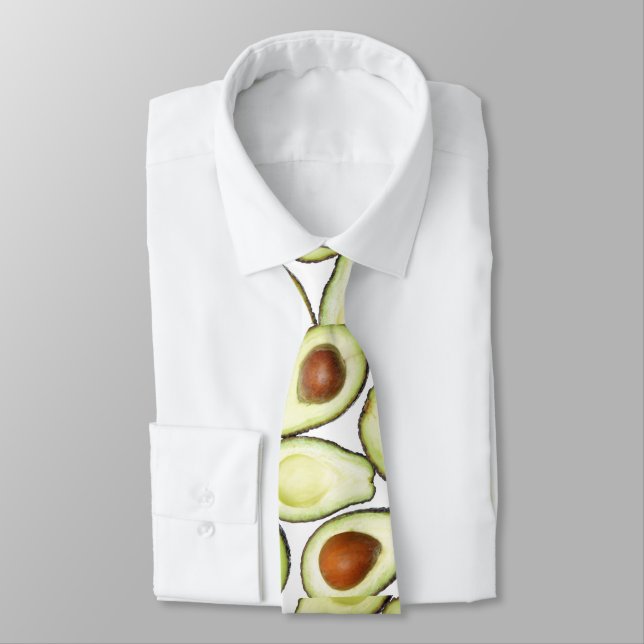 Avocado Pattern Neck Tie (Tied)
