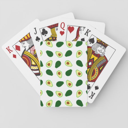 Avocado Pattern Print Playing Cards