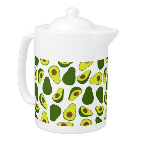 Avocado Pattern Printed Teapot 