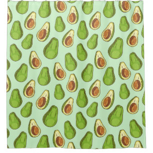 Avocado Pattern Shower Curtain