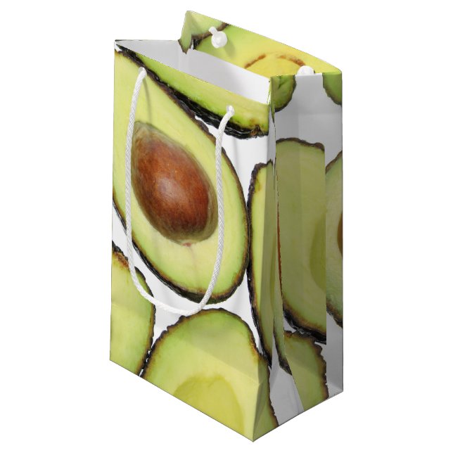 Avocado Pattern Small Gift Bag (Front Angled)