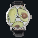 Avocado Pattern Wrist Watch<br><div class="desc">Avocado Pattern. You can personalize the design further if you'd prefer, such as by adding your name or other text, or adjusting the image - just click 'Customize' to see all the options.</div>