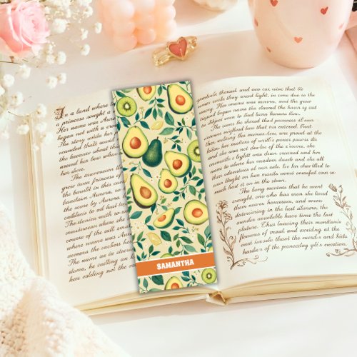 Avocado Personalized Name Bookmarks
