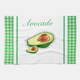 Avocado plaid Kitchen Towels