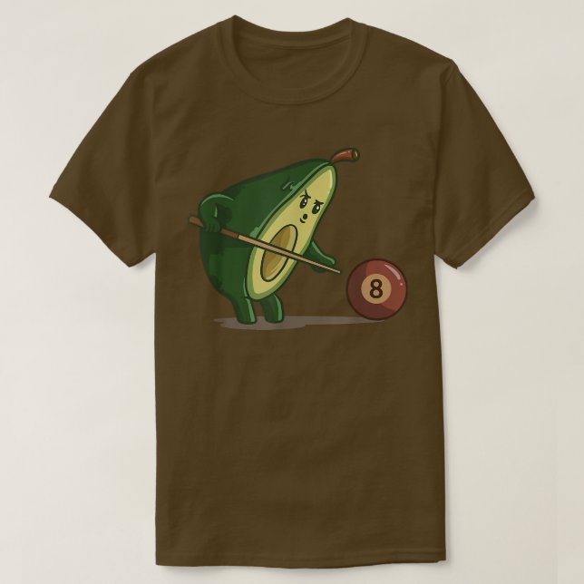 avocado playing poolbillard billard gift  T-Shirt (Design Front)