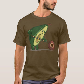 avocado playing poolbillard billard gift  T-Shirt