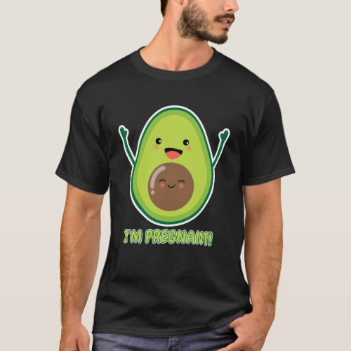 Avocado   Pregnant Announcement Women  Cool T_Shirt