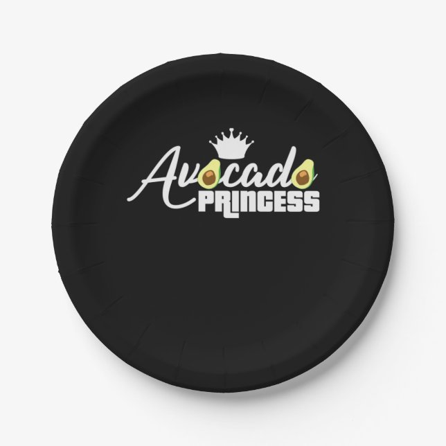 Avocado Princess Paper Plates (Front)