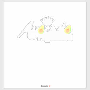 Avocado Princess Sticker