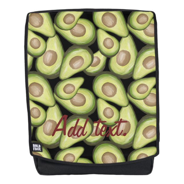 "Avocado" Print Backpack (Front)