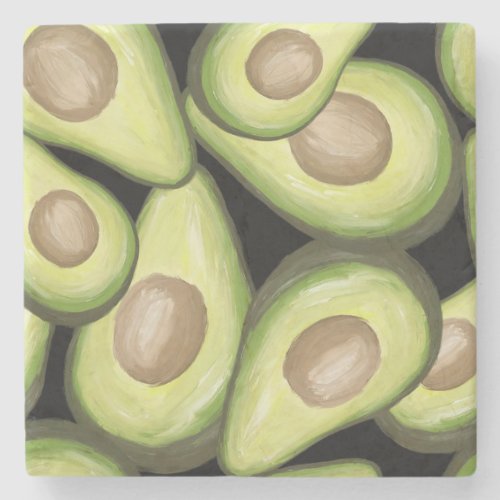 Avocado Print Stone Coaster