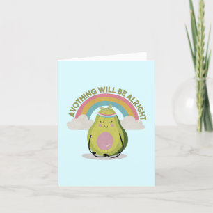 Avocado Pun: Avothing Will be Alright Letterpress Thank You Card