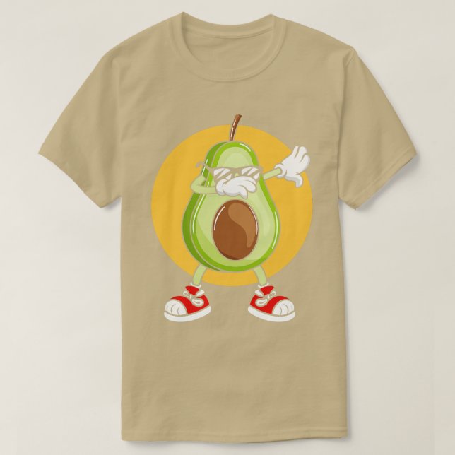 Avocado Punk Dabbing Cool With Sunglasses Fruit Lo T-Shirt (Design Front)