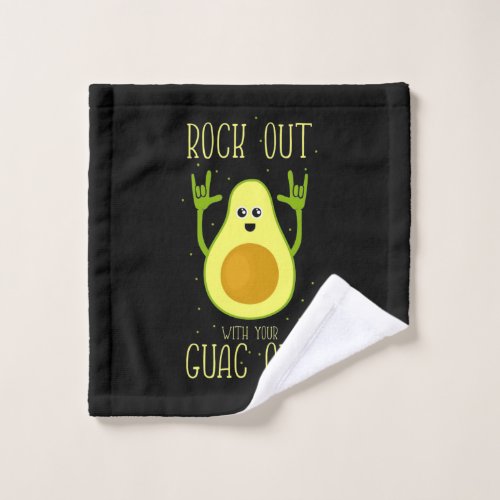 Avocado Rock Out With Your Guac Out Wash Cloth