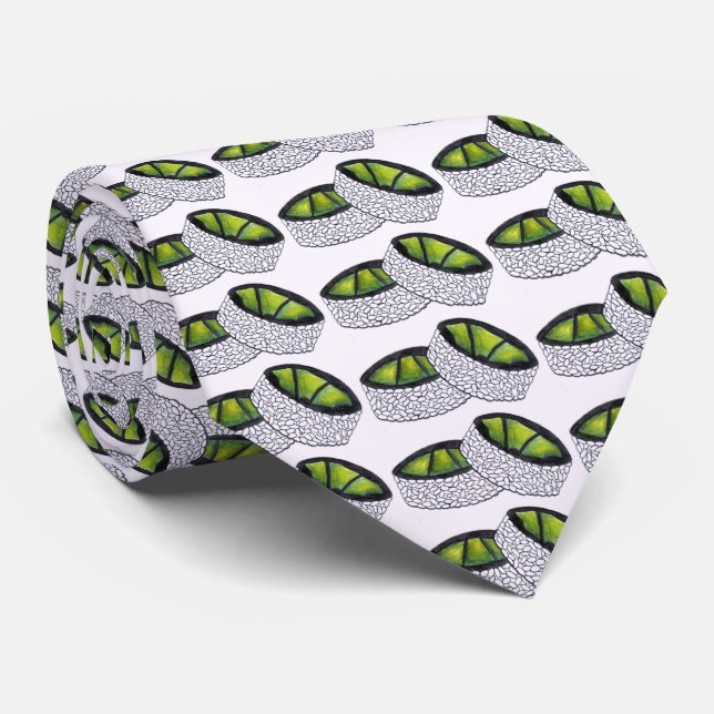 Avocado Roll Japanese Food Sushi Lover Foodie Tie (Rolled)