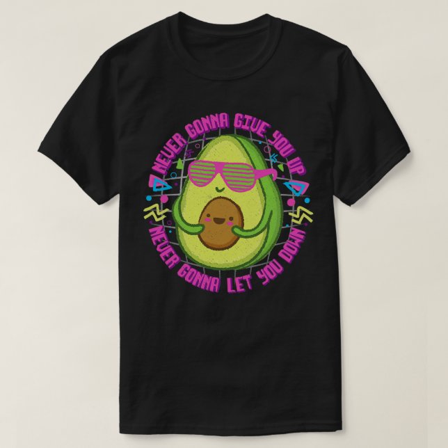 Avocado Rolled  T-Shirt (Design Front)