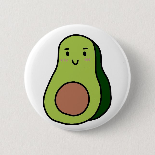 AVOCADO shirts, accessories, CUTE! Button (Front)