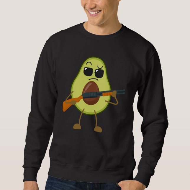 Avocado Shotguncado Armed and Dangerous Sweatshirt (Front)