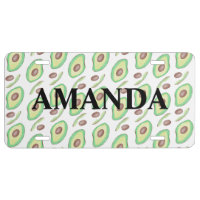 Avocado Slices Pit Hand Drawn Pattern Name