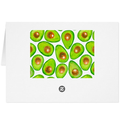 Avocado slices watercolor (Back Horizontal)