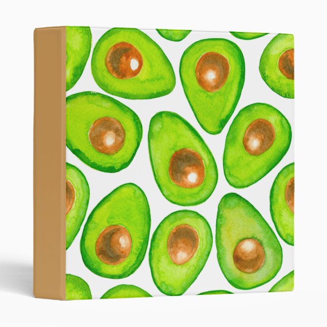 Avocado slices watercolor binder (Front/Spine)