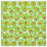 Avocado slices watercolor fabric