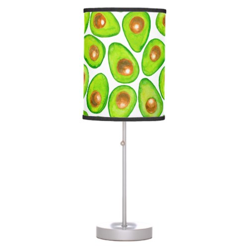 Avocado slices watercolor table lamp